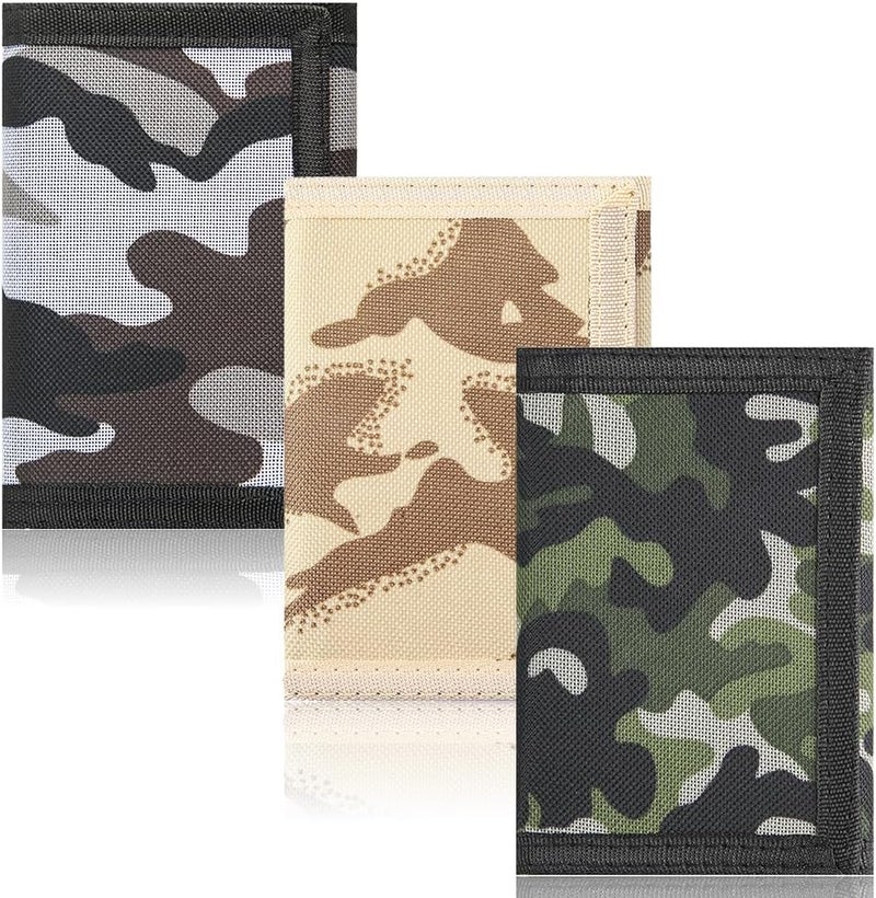 Amutta 3 Pieces Kids Wallet for Boys Girls Men - Boys Wallet for Kids with Magic Sticker, Teen Wallets with Coin Pocket, RFID Camo Wallets for Teen Boy Gift Ideas - Image 1